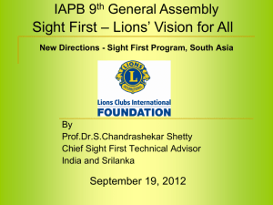 Lions Clubs_New Directions in the SightFirst Programme.South Asia