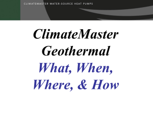 Geothermal - Climatemaster