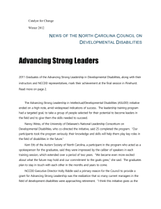 DOC - North Carolina Council on Developmental Disabilities