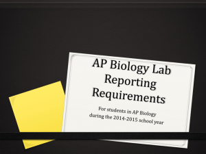 AP Biology Lab Reporting Requirements