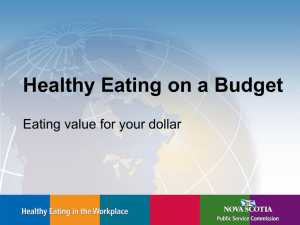 Eating Value for Your Dollars
