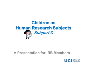 Powerpoint on Children as Human Research