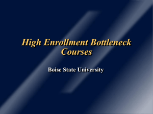 High Enrollment Bottleneck Courses