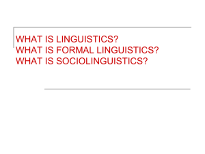 what is sociolinguistics? - UPM EduTrain Interactive Learning