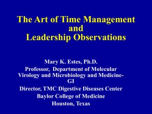 The Art of Time Management - Baylor College of Medicine