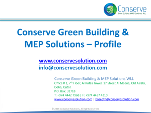 Conserve Solution - LEED Certification in Qatar