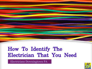 How To Identify The Electrician That You Need