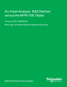 SCHNEIDER-ARC FLASH ANALYSIS-IEEE vs NFPA 70E TABLES