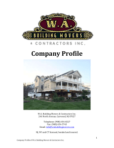  W.A. Building Movers
