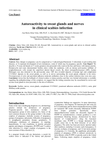 Autoreactivity to sweat glands and nerves scabies