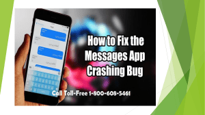 Toll-Free 800-608-5461How to Fix iPhone Message App Crash Bugs Error