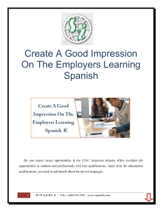 Create A Good Impression On The Employers Learning Spanish