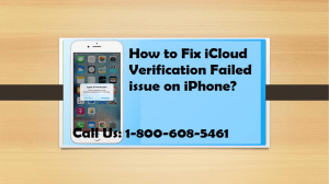1-800-608-5461 How to Fix iCloud Verification Failed issue on iPhone? 