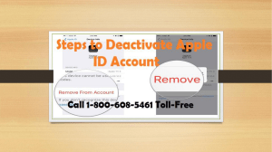 How to Deactivate Apple ID Account? Call 1-800-608-5461 Toll-Free