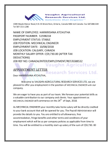 VAUGHN AGRICULTURAL RESEARCH SERVICES LTD OFFER LETTER HARIKRISHNA ATCHUTHA