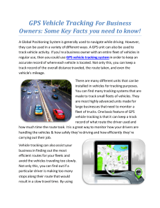 GPS Vehicle Tracking For Business Owners