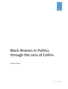 Black Women in Politics through the Lens of Collins