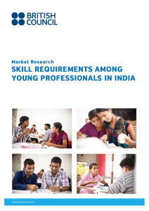 skill requirements among young professionals in india