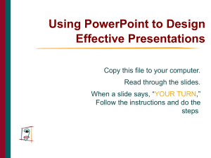 using power point to design