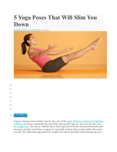 5 Yoga Poses That Will Slim You Down