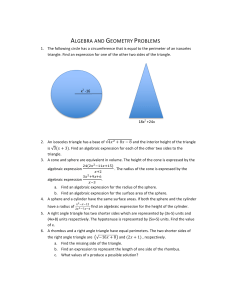 Algebra and Geometry Problems (Factoring/Rational expressions)