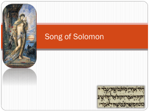 Theo 1 Song of Solomon Summary Presentation