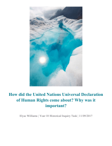 How did the United Nations Universal Declaration of Human Rights come about Why was it important