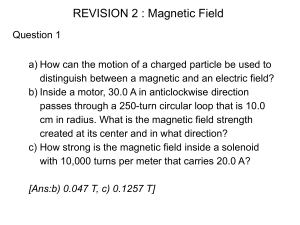 Practice problems: Magnetic field 