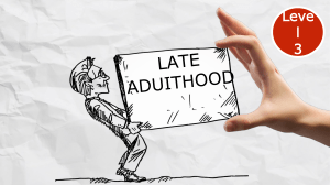 Late adulthood