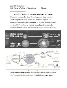 life cycle of stars worksheet2