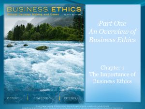 Business Ethics Ferrell -Chapter 1