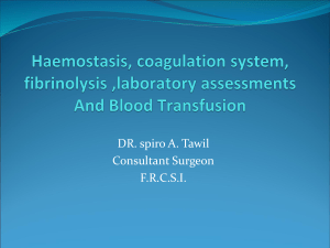 2-Hemostasis and transfusion surgery
