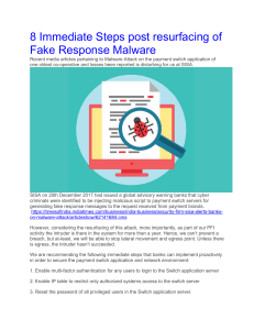 8 Immediate Steps post resurfacing of Fake Response Malware