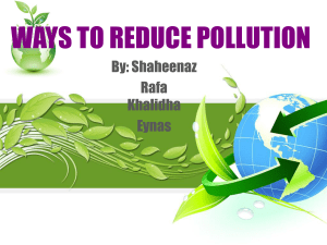 reduce Pollution