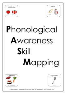 Phonological Awareness Skill Mapping (PASM)