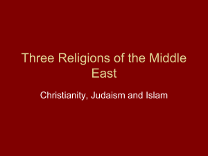WG Reiligios Three Religions of the Middle East  for WH