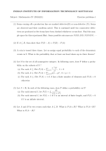 Probability Exercise problems-1