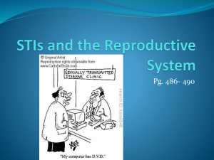 STI’s and the Reproductive System