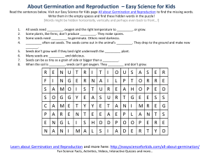 Germination-Reproduction FreeSciencePrintableWordSearchActivitySheet
