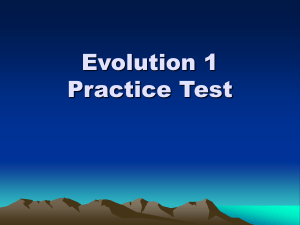 Evolution 1 Practice Test