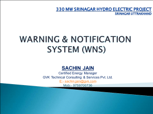 WARNING AND NOTIFICATION SYSTEM FOR HYDRO PROJECT