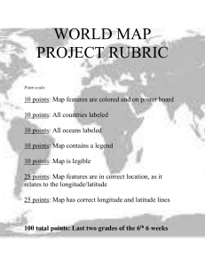 WORLD MAP PROJECT RUBRIC
