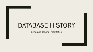Database history self-paced