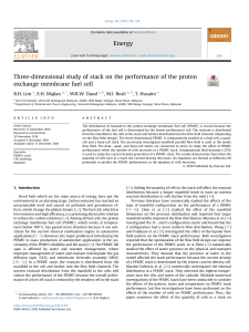 3-D Study of Stack on the performance of the PEM Fuel Cell