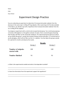 Experiment Design Practice