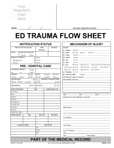 ED Trauma Flow Sheet