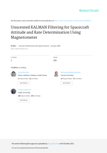 Unscented KALMAN Filtering for Spacecraft Attitude and Rate Determination Using Magnetometer - Copy