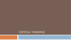 Lesson 2 Critical Thinking