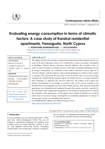 Evaluating energy consumption in terms of climatic factors: A case study of Karakol residential apartments, Famagusta, North Cyprus