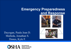 Emergency Prepareness and response di patapos